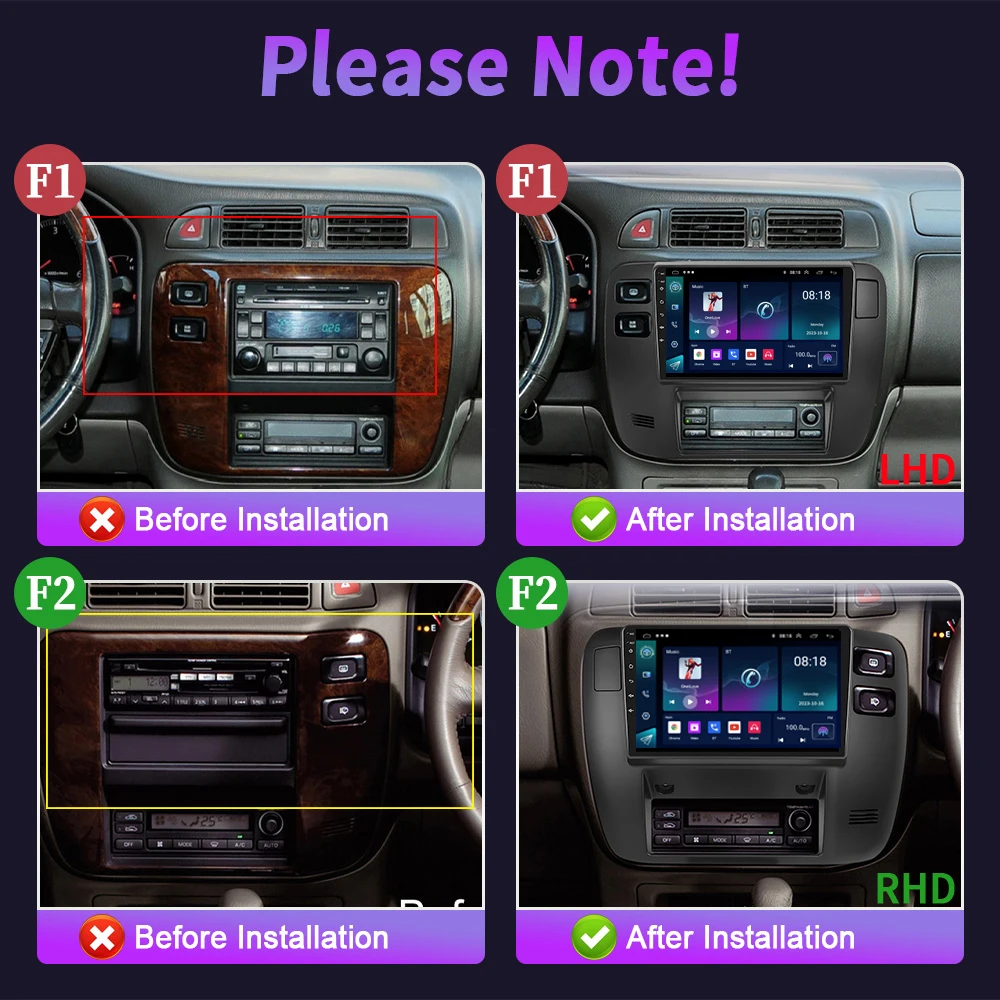 Android 13 2din Car Radio Multimedia Video Player For Nissan Patrol Y61 1997-2005 GPS Navigation Carplay Auto Stereo DSP 4G+WiFi