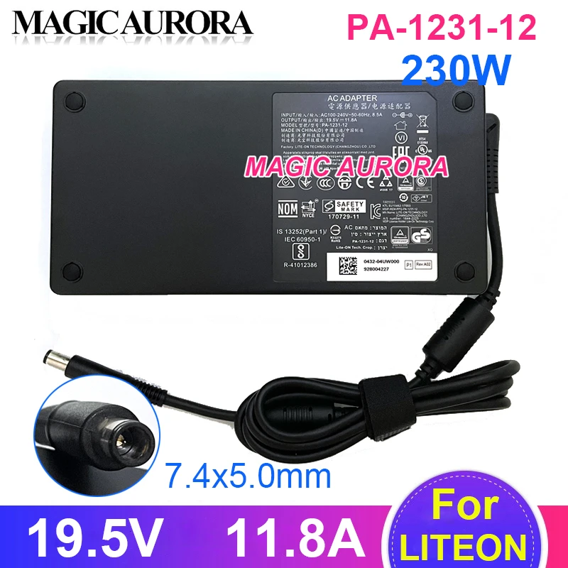 

Genuine PA-1231-12 19.5V 11.8A 230W Power Adapter For Intel NUC8I7HVK For LITEON Laptop Power Supply 7.4x5.0mm