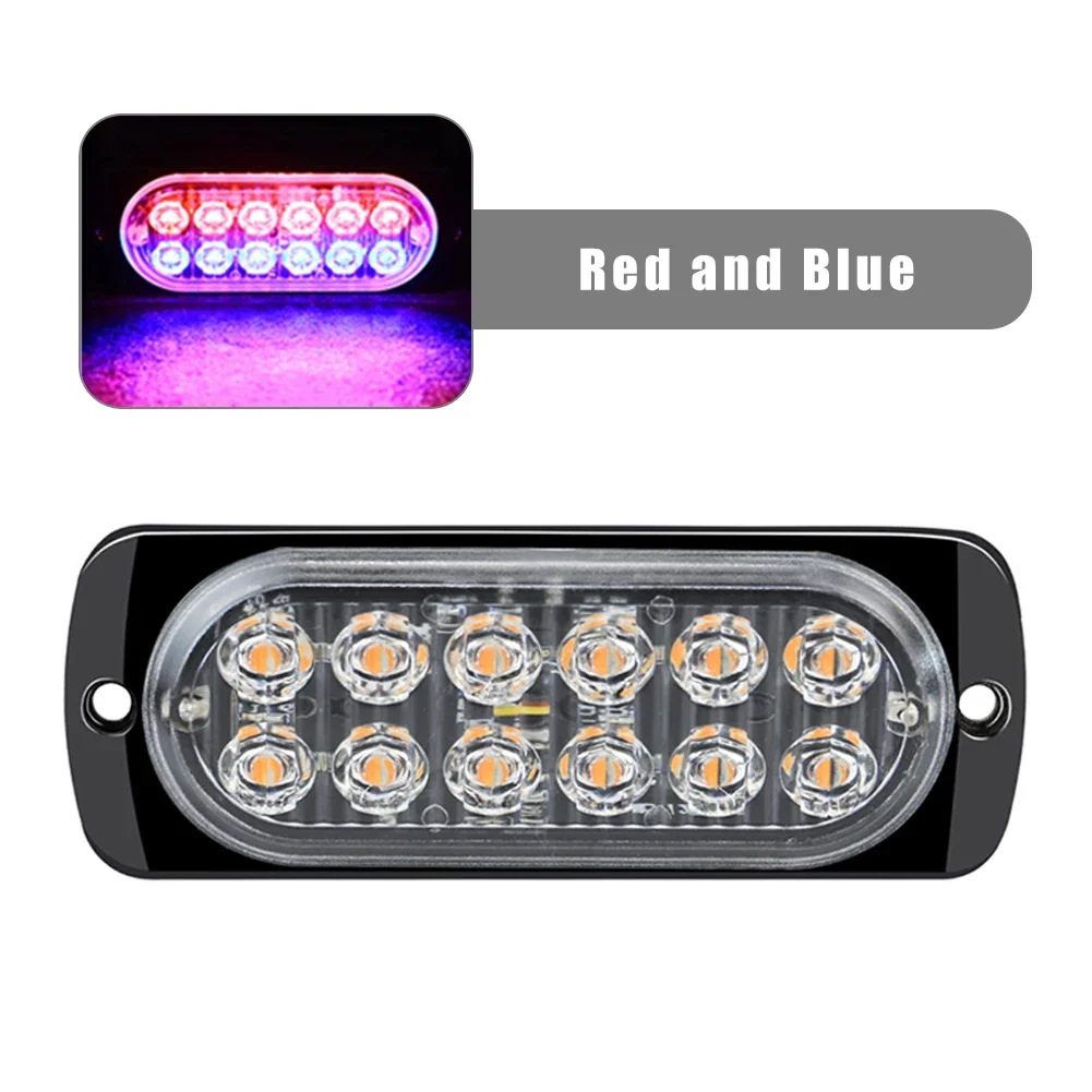 12LED Car Warning Light Breakdown Emergency Light Car Truck Trailer Beacon Lamp LED Side Light Amber 12V For Cars Accessories