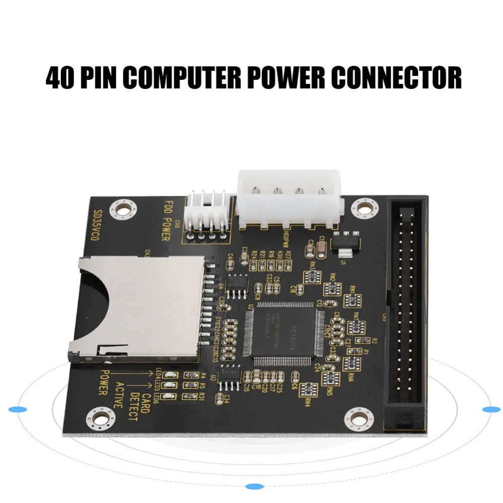High Speed 3.5 Inch SD Memory Card Adapter 40Pin Male Plug and Play Secure Digital Converter SD To IDE Adapter Hard Disk Drive