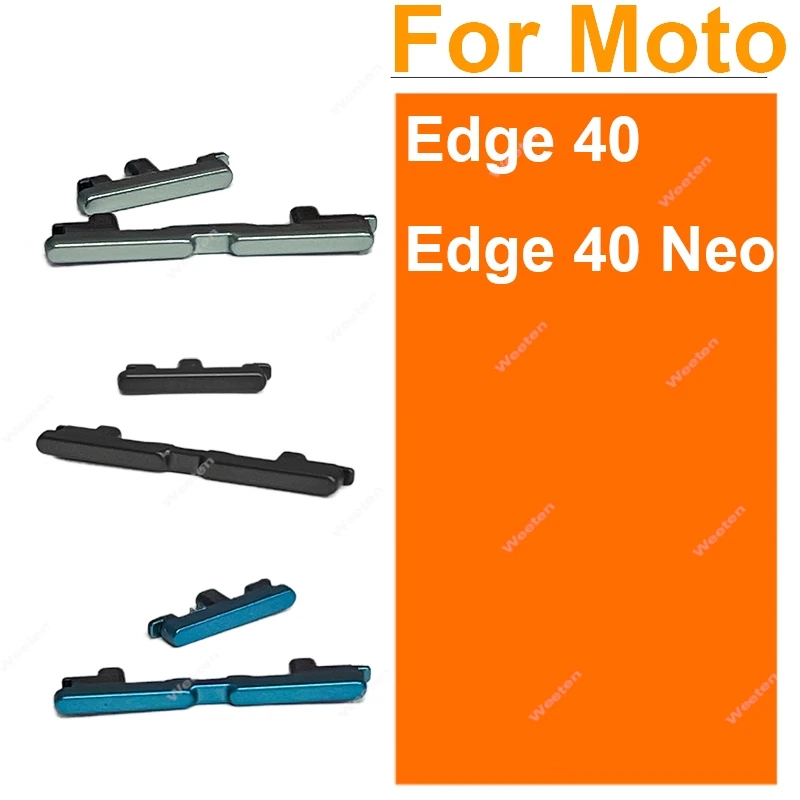 For Motorola MOTO Edge 40 Edge 40 Neo Power Volume Button On OFF Power Volume Side Key Flex Cable Replacement