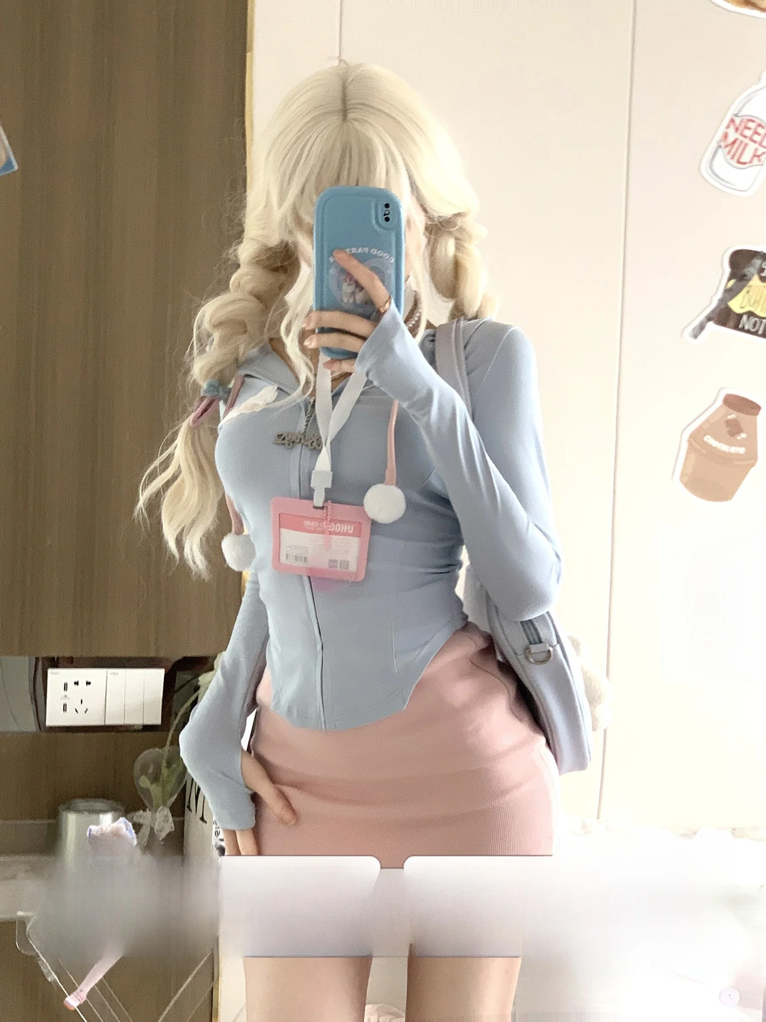 

Спортивный костюм Sweet Sle для девочек с орехом для плавания в тренажерном зале, синий облегающий топ, солнцезащитная юбка, длина, застежка-молния, чистая C...