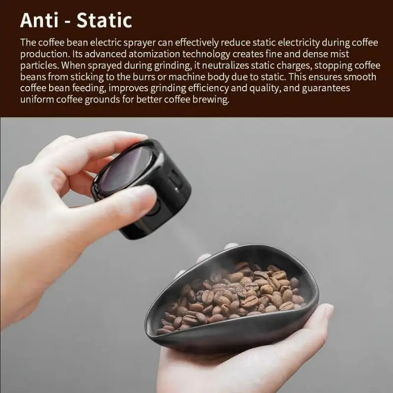 Atomiseur de grains de café pour réduire la puissance de café statique, nano-atomiseur électrique, éclairage d'ambiance à sept couleurs, pulvérisateur Rechargeable