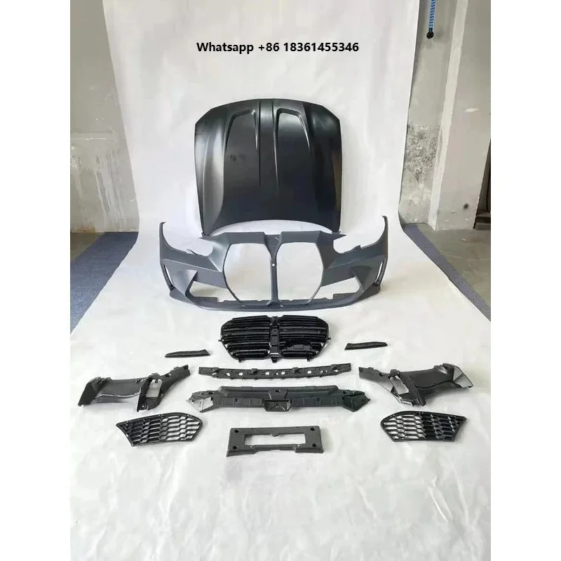 For 3 Series G20 G28 Upgrade G80 M3 Front Bumper Body Kits Latest VersionBody Parts New M3 Style With Hood 3