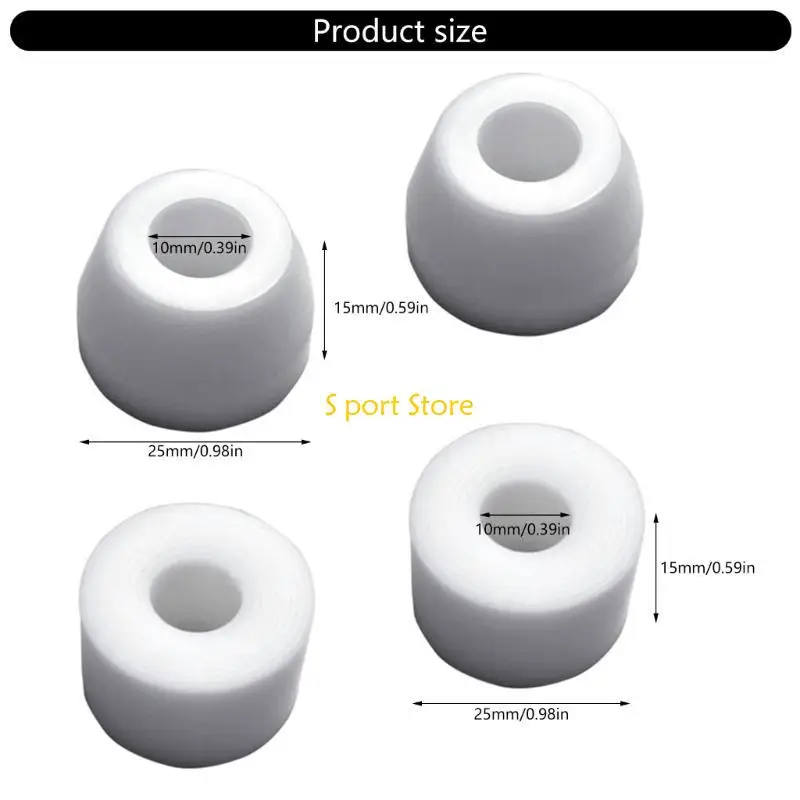 U2JB 4pack لوح التزلج صدمات امتصاص طوقا وسائد الأسطوانة المضادة للاهتزاز وسادة تعزز الاستقرار والقدرة على المناورة #6