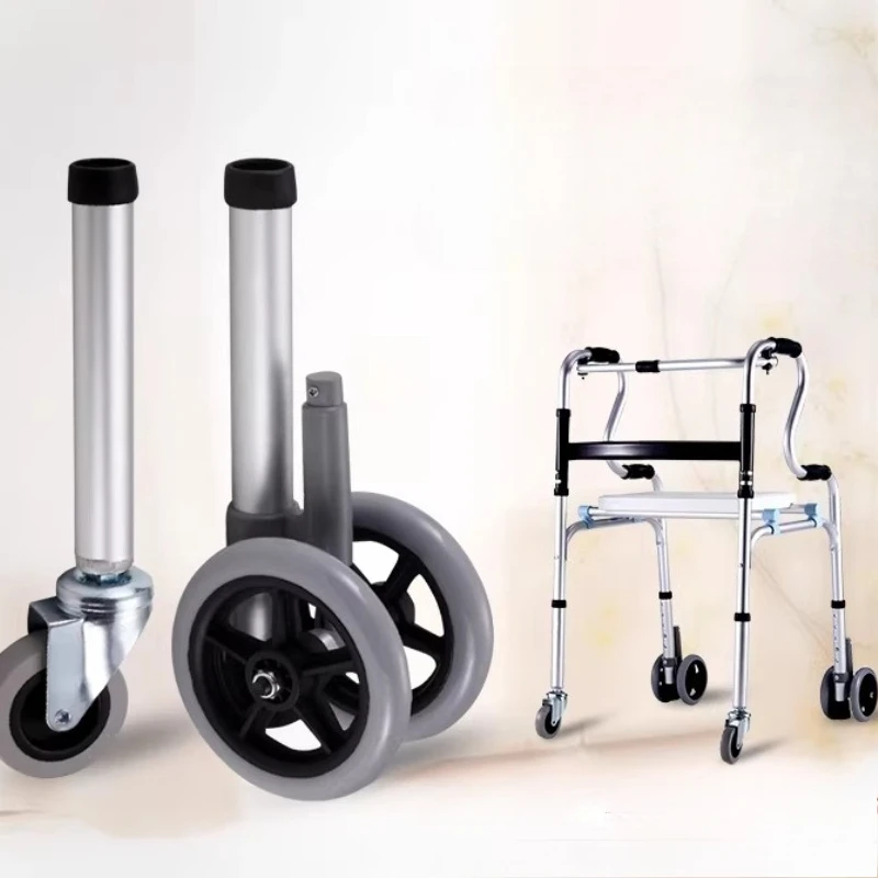 Walker Accessories Walker Wheel Foot Tube Replacement Walker Wheel, 5 Inch,1 Pa…