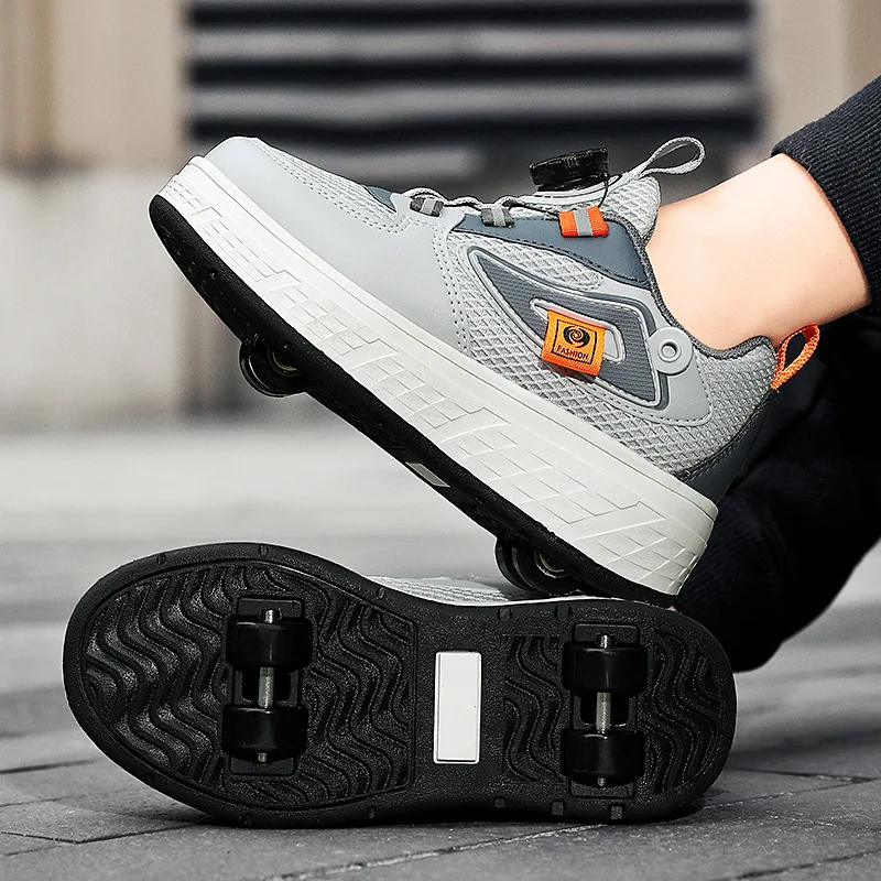 

Roller Inline Skates Shoes for Children's Ice Skating Sneaker with Wheels Gift 4 Wheel Racing Roller Skates for Boys and Girls