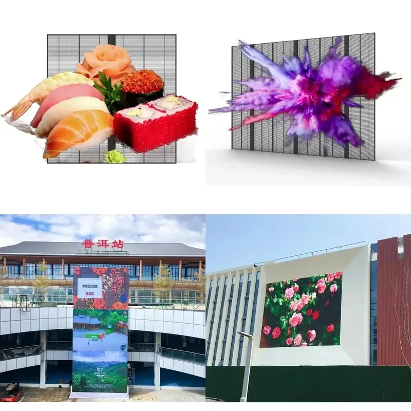 Transparent running message text LED display panel