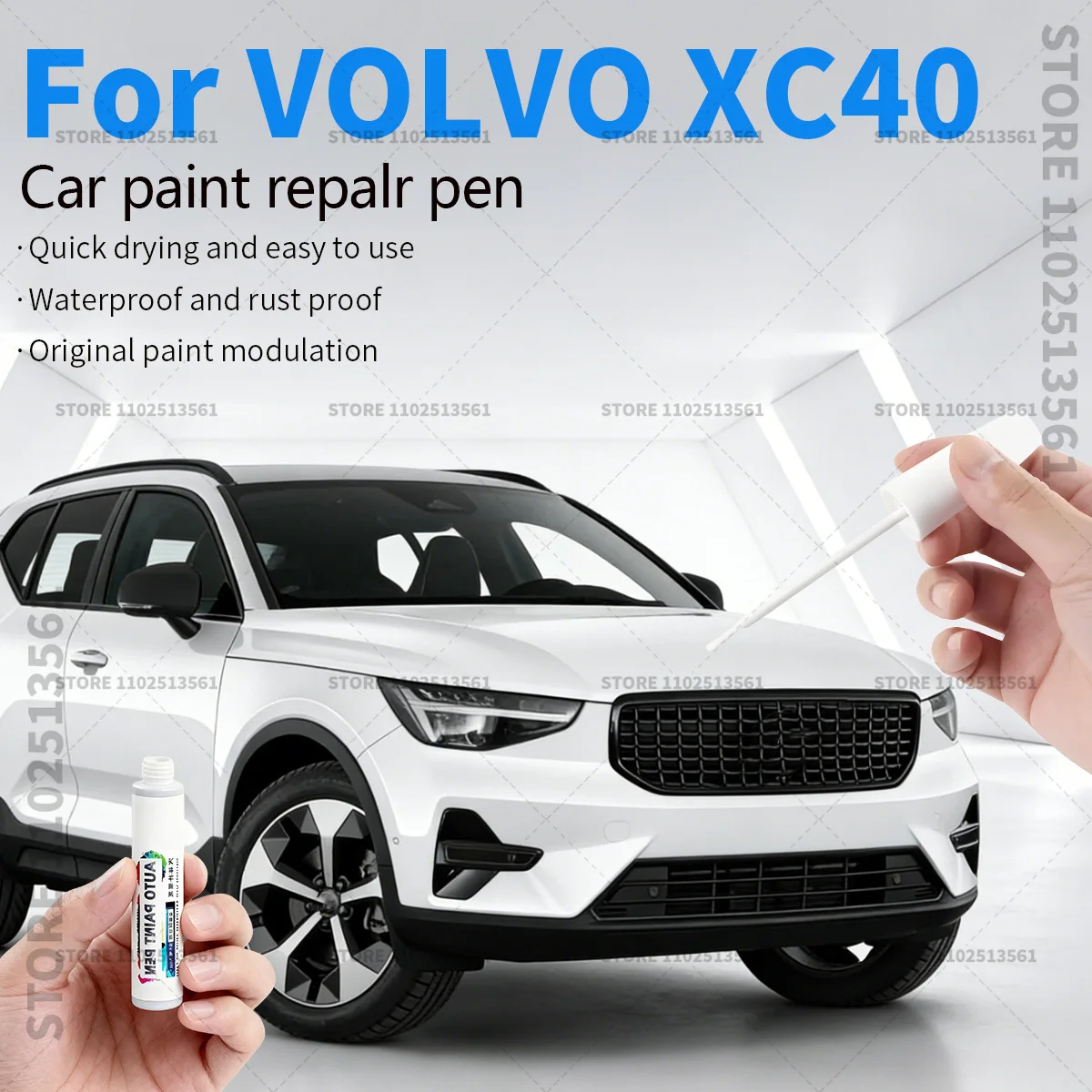 

Для VOLVO XC40 2017-2025: Карандаш для подкраски CMA, средство для удаления царапин, аксессуары для авто DIY, черный, белый, синий, красный, серый, серебристый