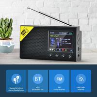 Portable Digital Radio Bluetooth-compatible 5.0 Broadcasting Player DAB/FM Receiver LCD Display Rechargeable Radio for Home Car
