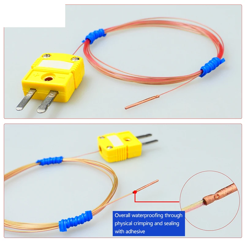 K/T/J type extremely fine probe micro-space temperature measurement line temperature sensor thermocouple