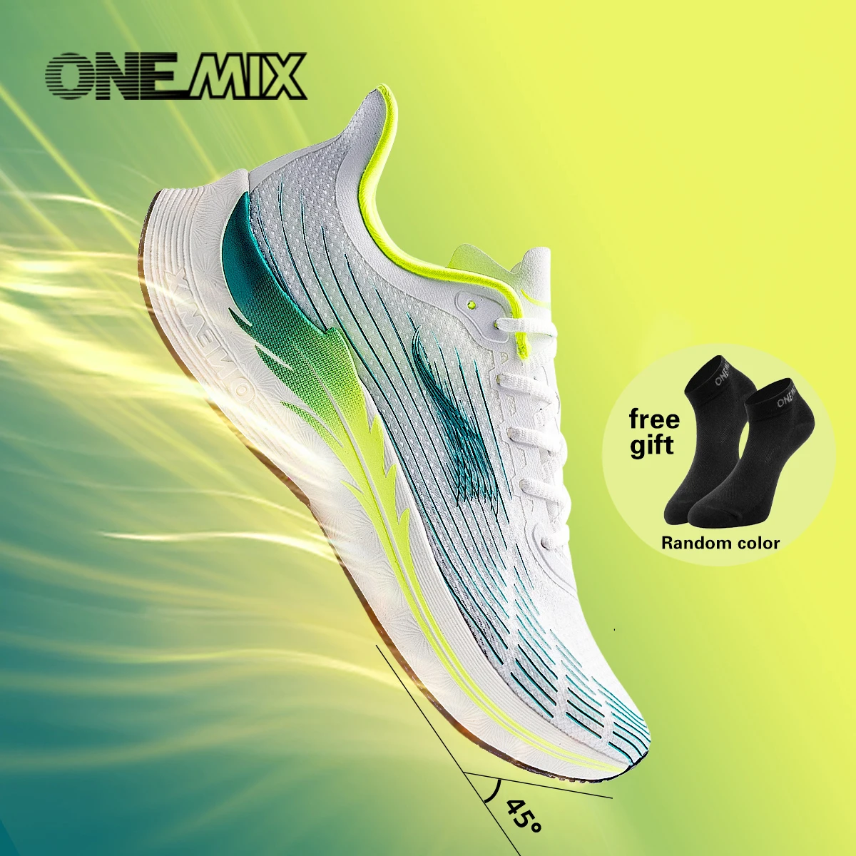 

Onemix-Lightweight Marathon Running Shoes for Men and Women, Breathable Lightweight Sneakers, Lace Up Athletic Shoes,