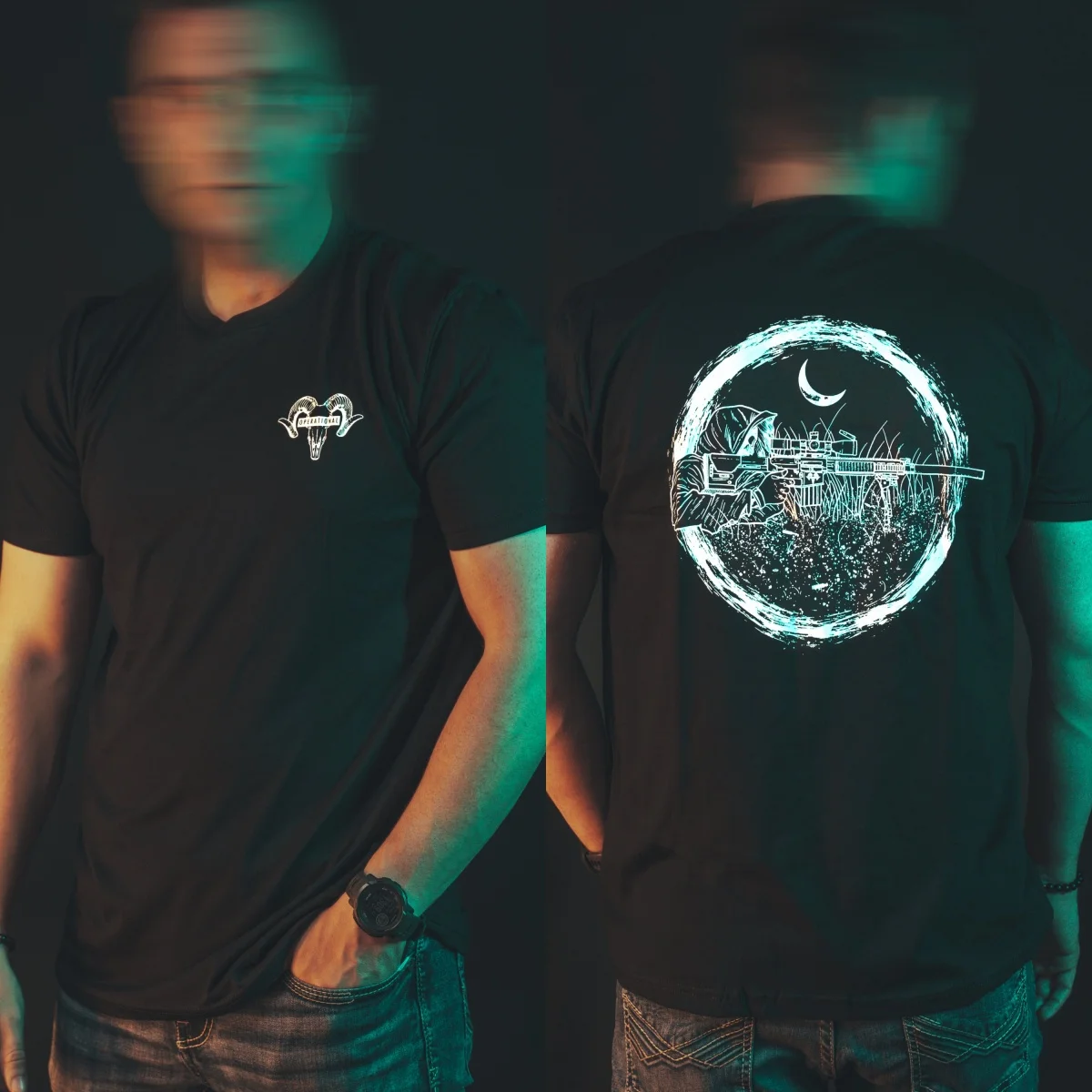 New Sniper Reaper T-Shirt Tactics Graphic Cotton Tees Printing High-end Luxury Unisex Style Both of Men and Women