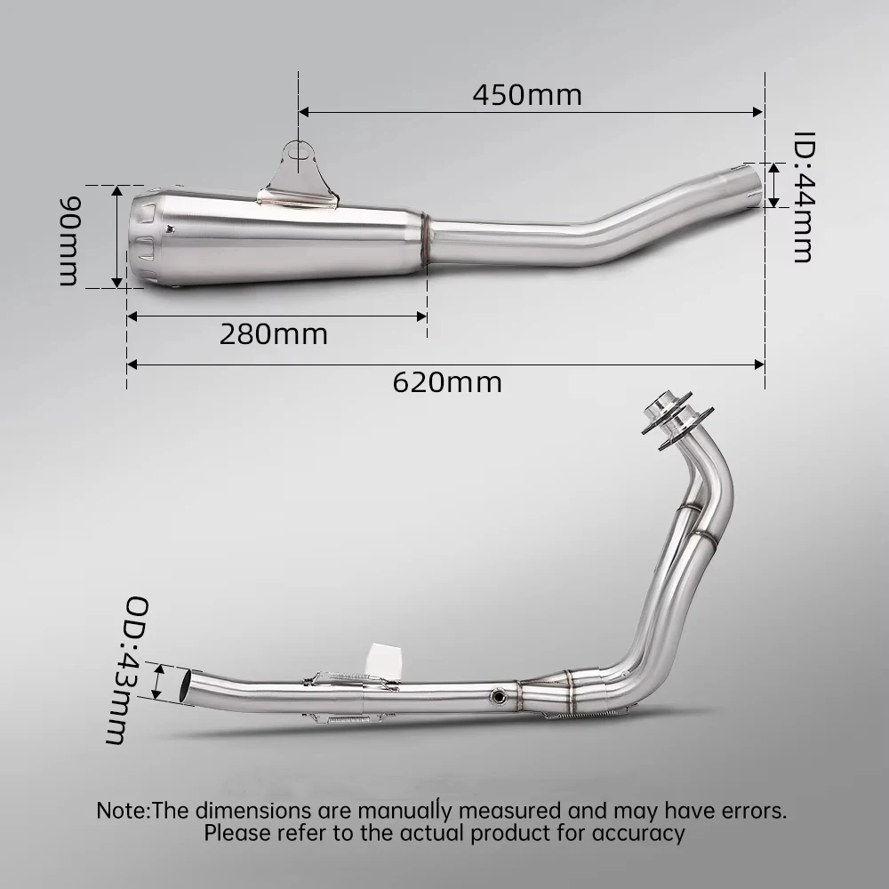 universal Original Muffler Escape Motorcycle Exhaust Header Link Pipe Slip-on For Tenere 700 2019 to 2026 XTZ 690 700 T7 T700