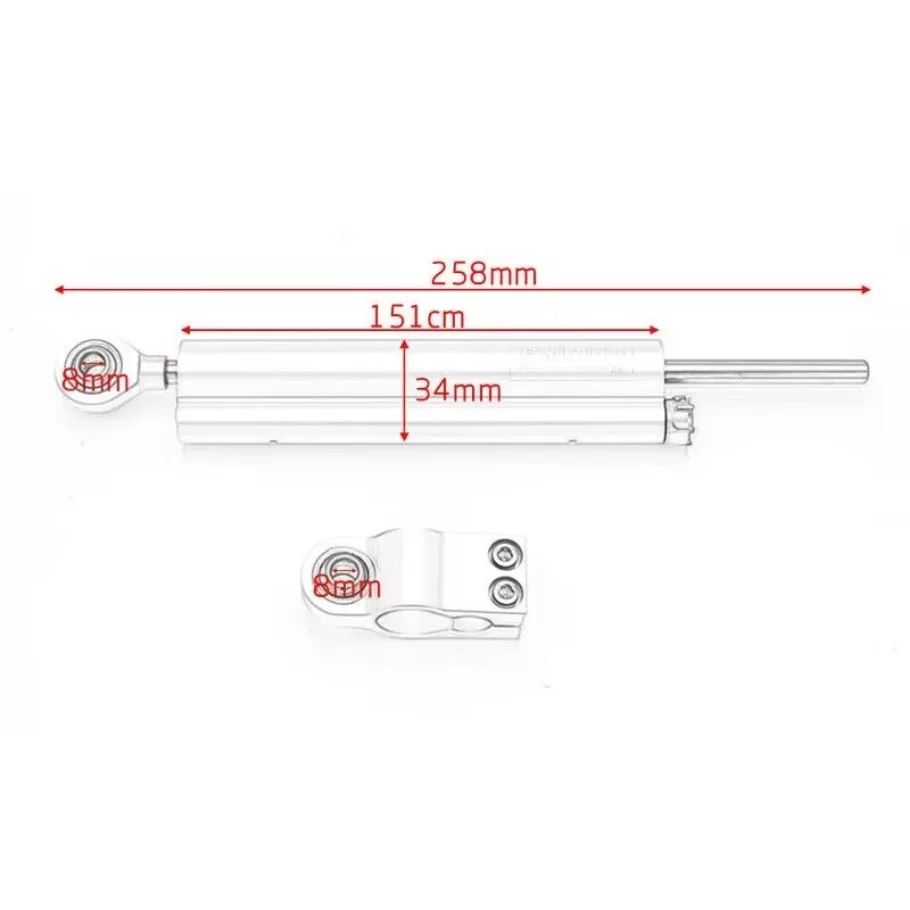 Motorfiets Stuurdemper Lineaire Stabilisator Bar Beugel Voor Scooter Crossmotor 1PC