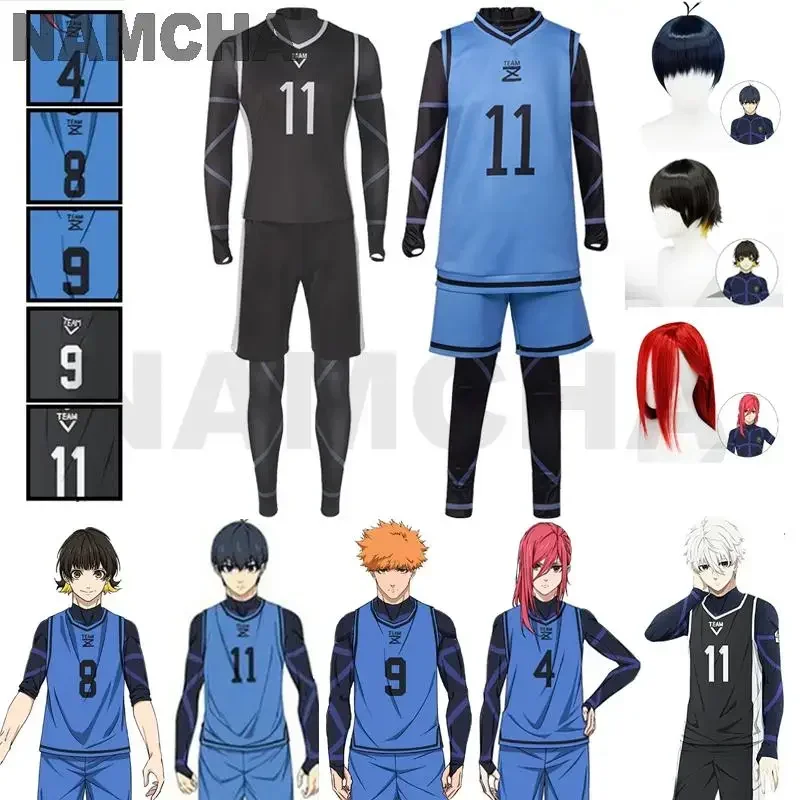 Blue Lock Anime Cosplay Costume Isagi Yoichi Nagi Chigiri Rensuke Kunigami Bachira Megur Jumpsuit Football Club Sportswear MN10