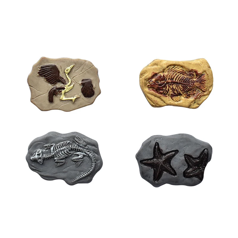 § 4Pcs Mini Simulation Dinosaur Fossil Model Dollhouse Micro Landscape Miniatures Crafts Decorations Dolls House Ornament Toy