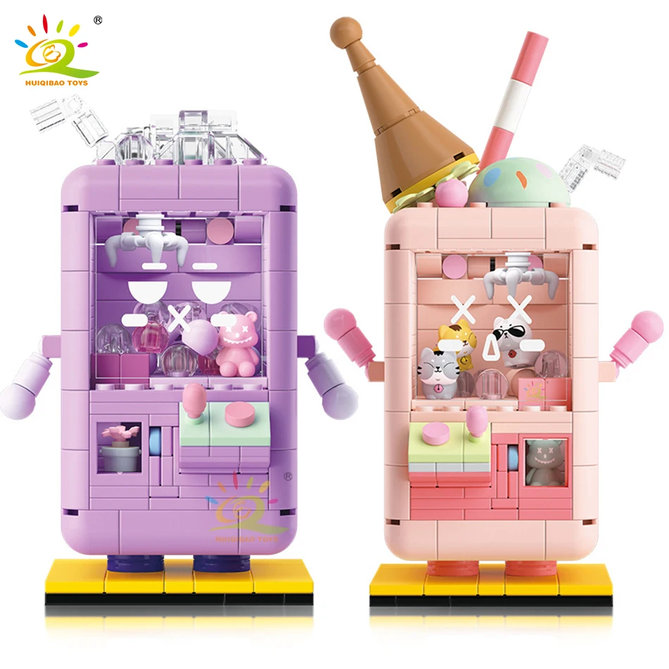 

HUIQIBAO MOC Mini Doll Machine DIY Micro Model Building Blocks Set Ideas Assembling Creative Bricks Toys For Children Gift