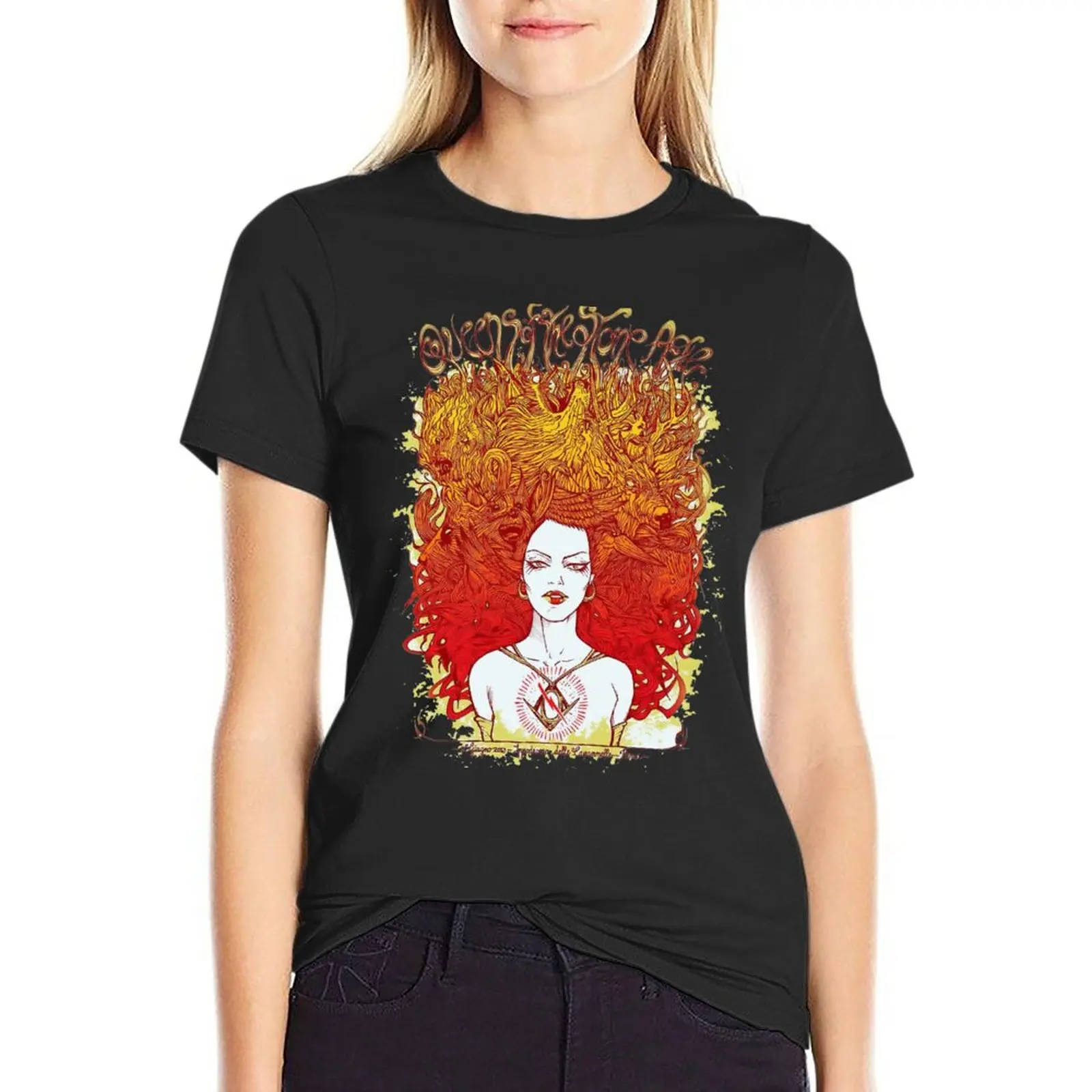 

Queens of the Stone Age T-Shirt summer tops kawaii clothes graphic t-shirts for Women