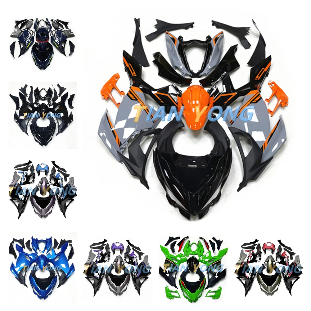 

Fit NINJA 400 Bodywork Cowling Injection Cement gray orange red Motorcycle Full Fairing Kits For Kawasaki ninja400 2018-2023