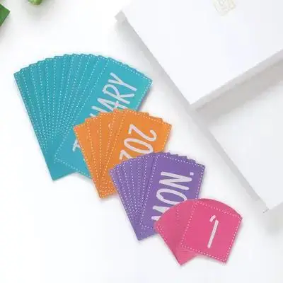 Adjustable Flip Calendar for Classroom 2024 to 2028 Bulletin Board Set with Date Cards Kids Calendar Learning Educational Wall