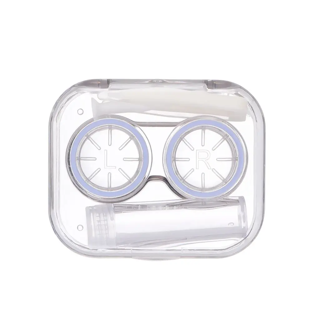 Glasses Lens Holder Care Tweezers Storager Solution Bottle Container Lens Box Contact Lenses Case