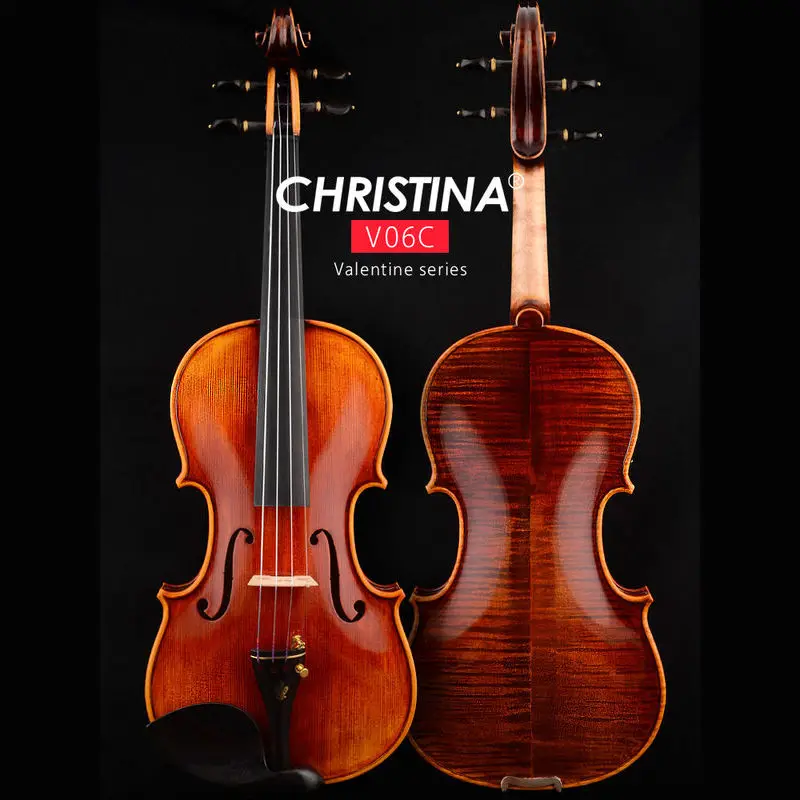 Brand new genuine product Christina v06c violin 4/4 3/4 Professional grade test adult beginner playing grade handmade violin