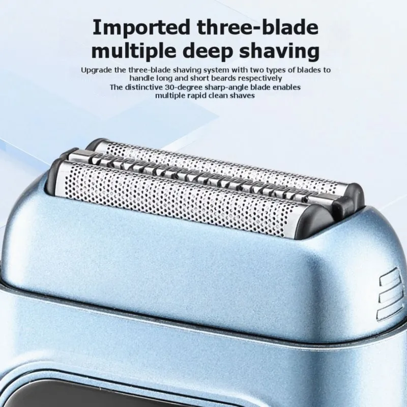 [new-a38f】-led-display-ipx6-waterproof-usb-rechargeable-portable-reciprocating-shaver-for-men