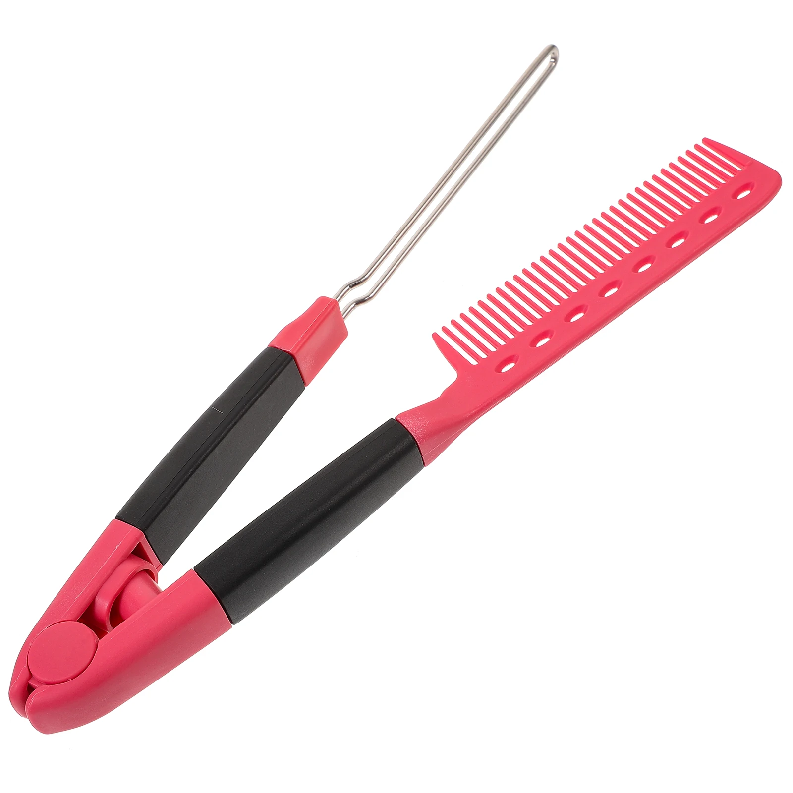 

Rose Gold Hair Straightening Comb Brush Styling Tool Professional Blow Dry Travel Friendly Ergonomic Design Smooth Natural Look