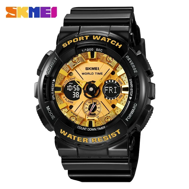 SKMEI 2118 Luxury Shockproof  Mens Wristwatches Sport Waterproof Countdown LED Display Digital Watch for Men Relojes Para Hombre