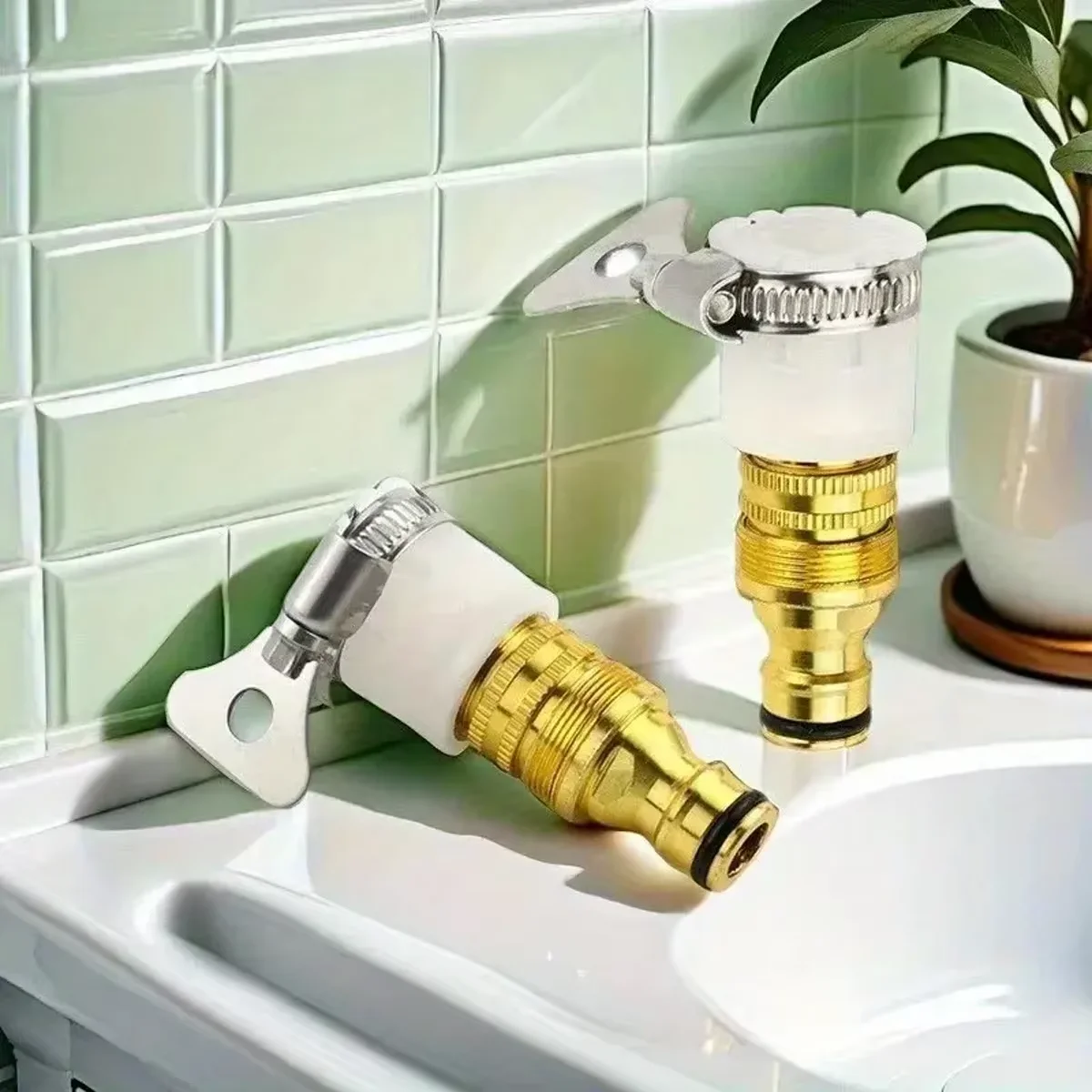 1PC Universal Faucet Connector Water Pipe Connector Adapter Suitable For Garden Water Pipe Fittings Watering And Car Washing