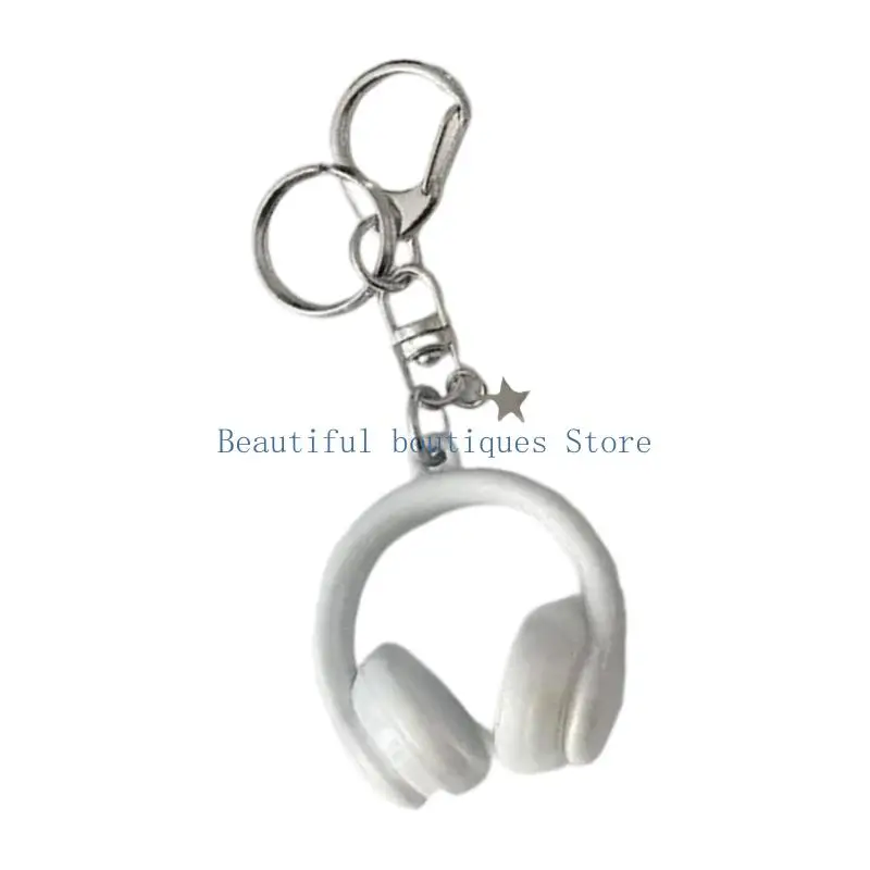 U4LF Headphone Carabiner Keychain Vibranting Color Decoration for Keys Bags or Zippered Compact Travel Companions