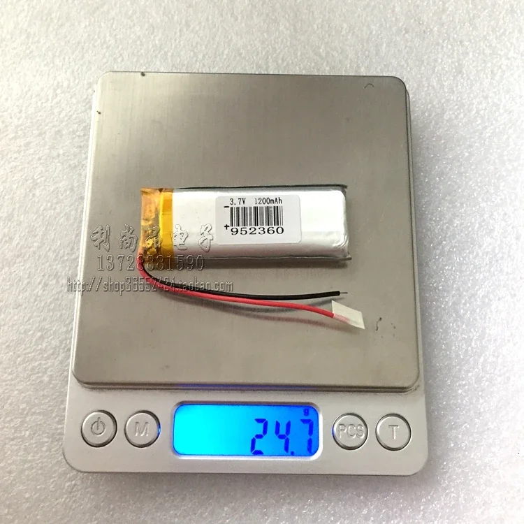 Полимерная литиевая батарея 3,7 В, 1200 мАч, ручка-рекордер, машина для чтения точек, динамик, световая полоса 952360