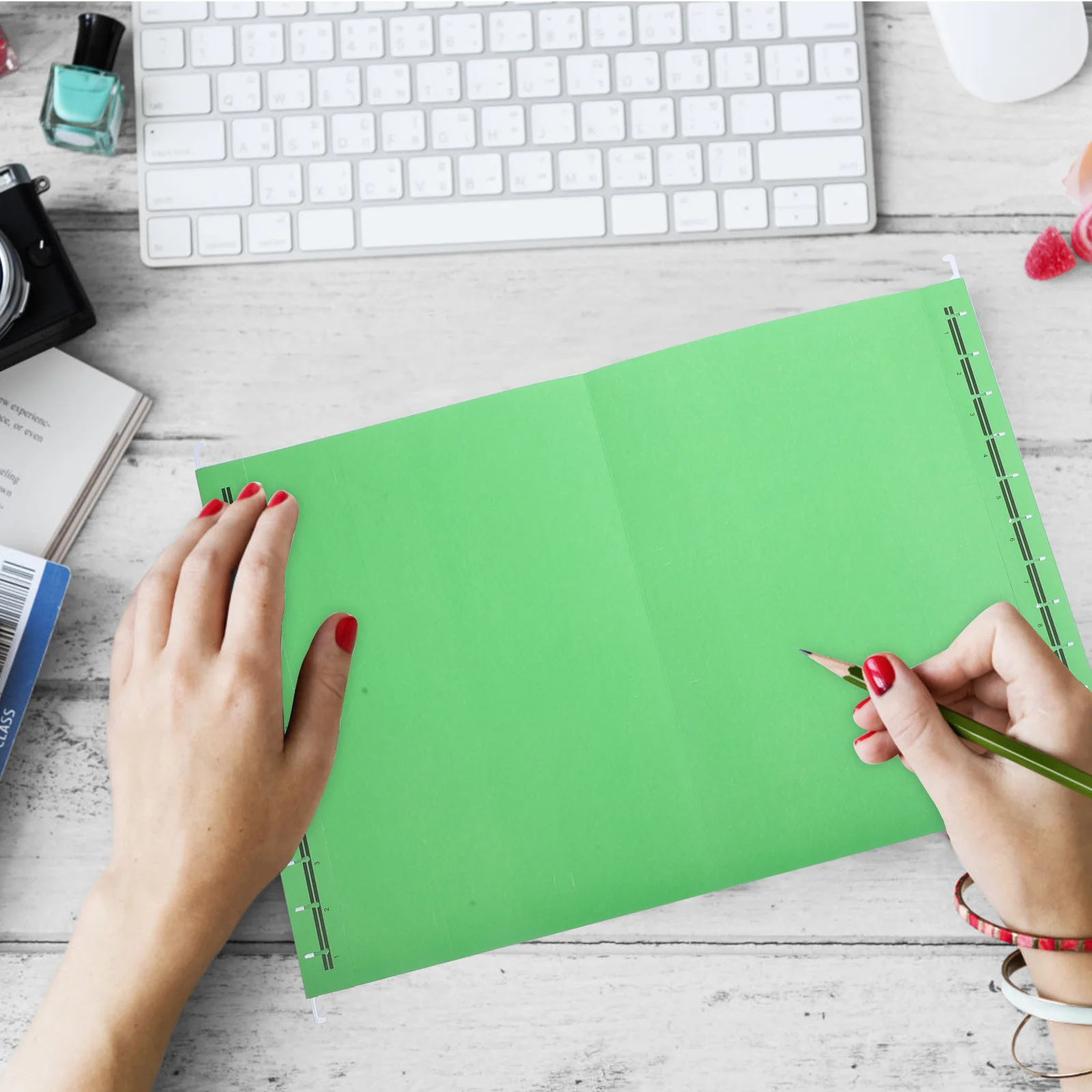 Carpeta de archivos expandible, archivador, carpetas, soporte para billetes, letra colgante, marco de papel de tamaño adecuado, contenedor de cupones de oficina, 6 uds.