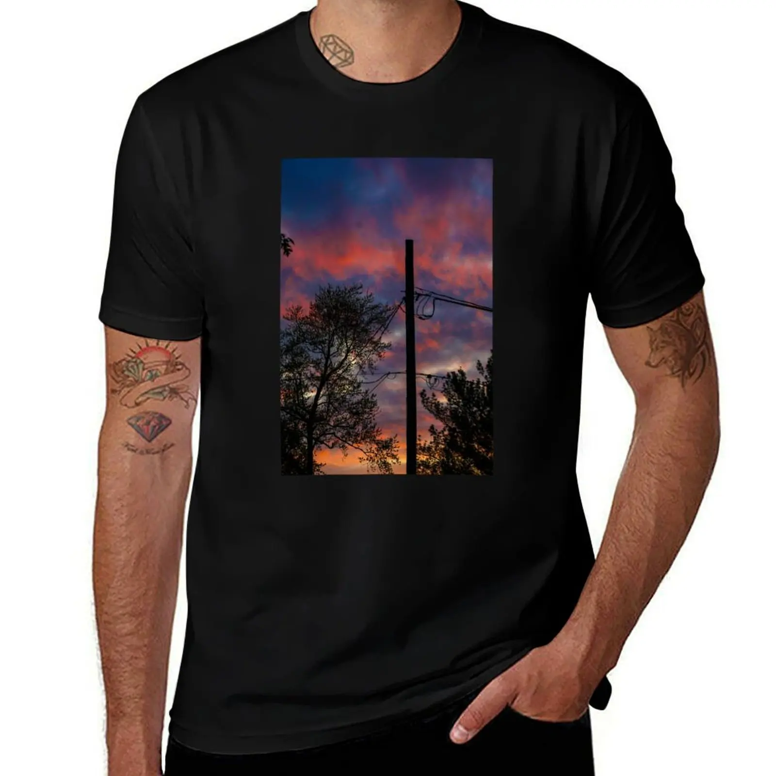 The Sunset Glows T-Shirt new edition funny meme t-shirts anime tshirt funny shirt cotton men t shirts high quality