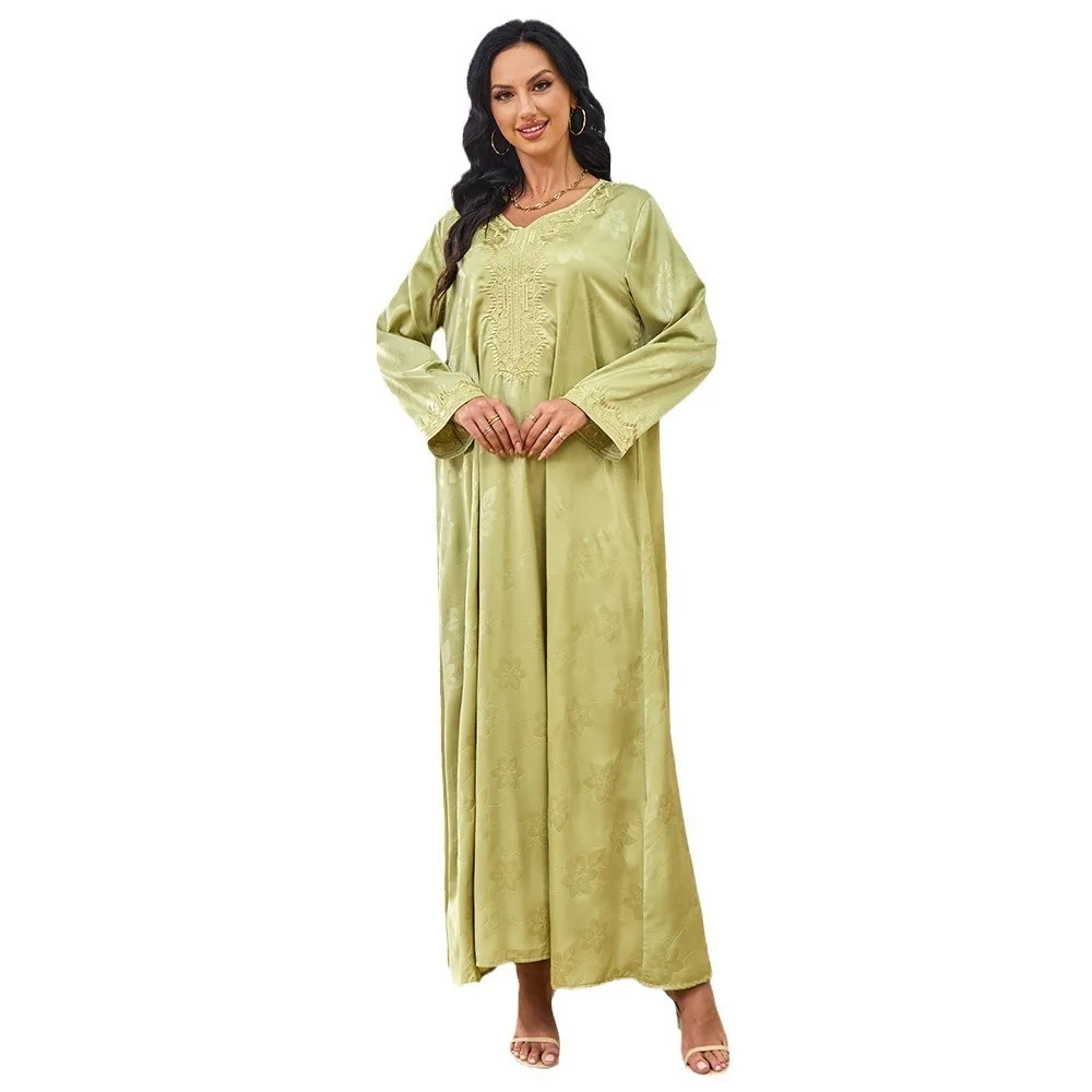 Dubai-Kleid, muslimisches Kleid, sommerliche neue bestickte Robe