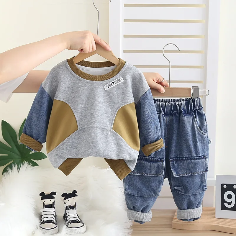 

New Spring Autumn Baby Girl Clothes Set Children Boys Long Sleeved T-Shirt Pants 2Pcs/Set Infant Casual Clothing Kids Tracksuits