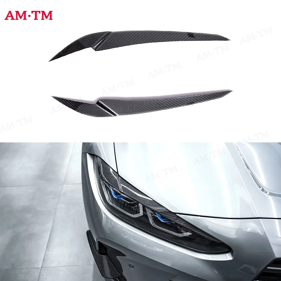 

Сухое углеродное волокно для BMW G80 M3 G82 G83 M4 G22 G23 Автомобильное веко, передняя фара, крышка для бровей, отделка крышки глаз, автомобильные аксессуары