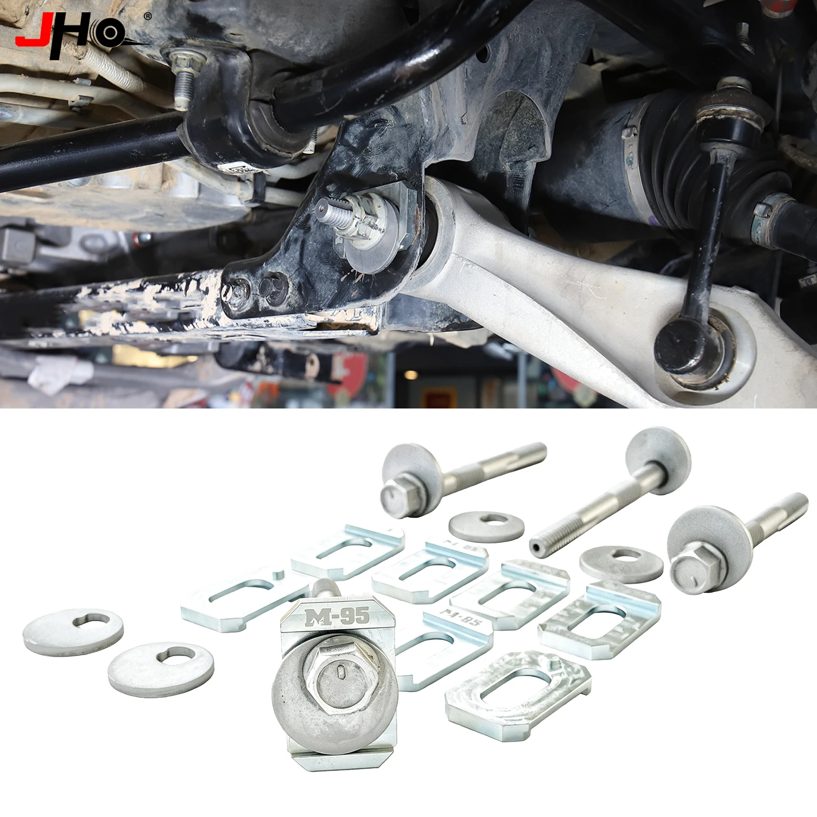 JHO Wheel Alignment Adjustment Bolts Cam Plates Heavy Duty Fit for 2022-2023 Ford F-150 Raptor Offroad Upgrade