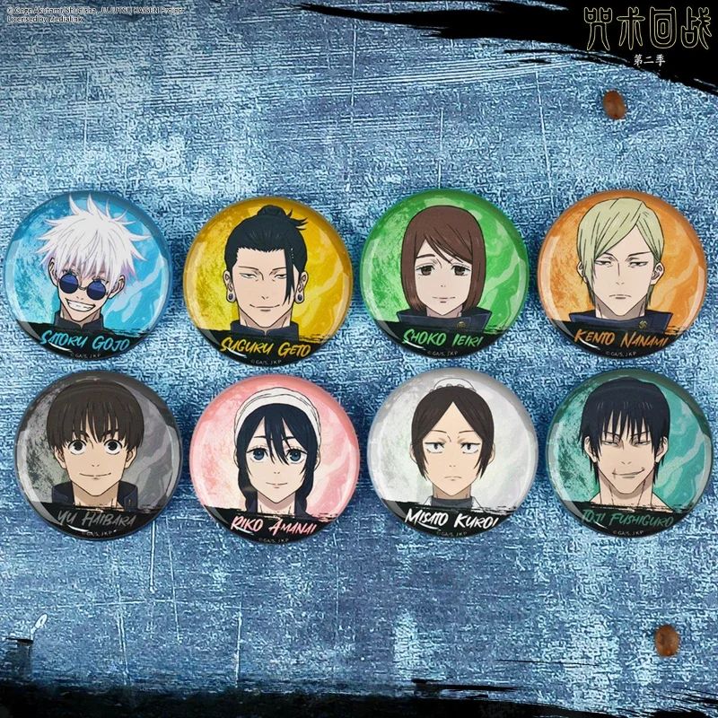 Itadori Yuji Gojo Satoru Sukuna Manga Doujin Emblem Colorful Brushed Character Badge Manga Enamel Pin Kawaii Things Brooches