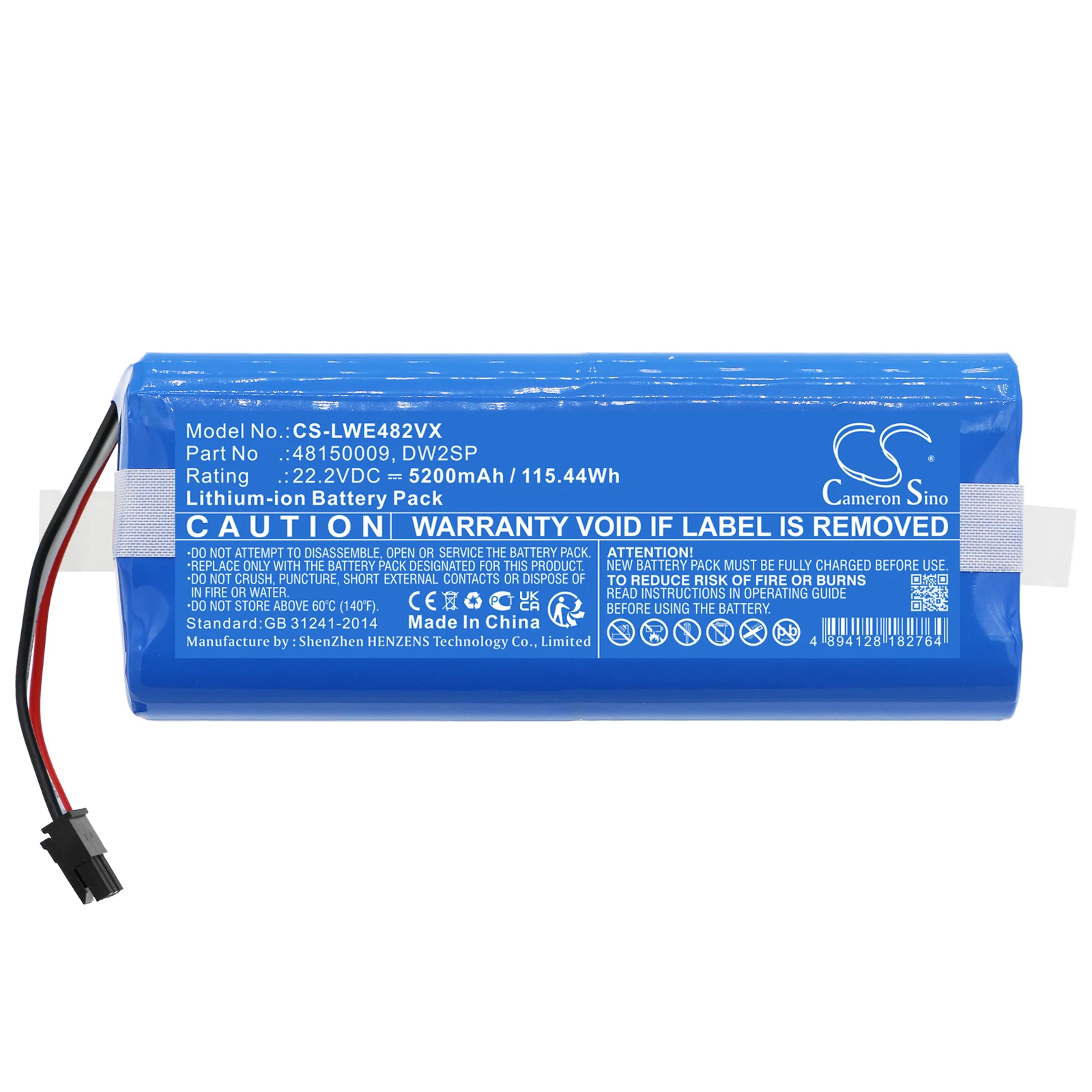 

Li-ion Lawn Mowers Battery for Lawn Expert,22.2V,5200mAh,Robotic Lawnmower,48150009 DW2SP