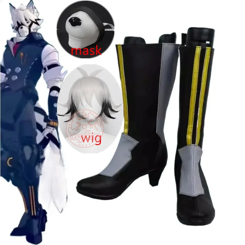 

Игра Zenless Zone Zero Von Lycaon, черные ботинки для косплея, вечерние ботинки на Хэллоуин, мужские джентльменские крутые туфли для ролевых игр, аниме, реквизит для комиксов