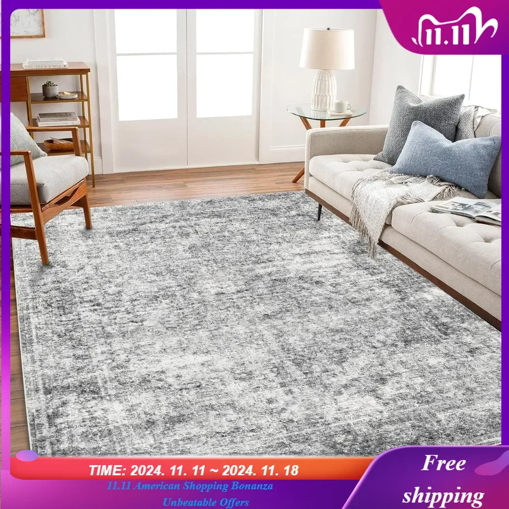 

Area 8x10 Washable Vintage Rug Traditional Mat Distressed Indoor Foldable Thin Rug Retro Accent Rlip Carpet