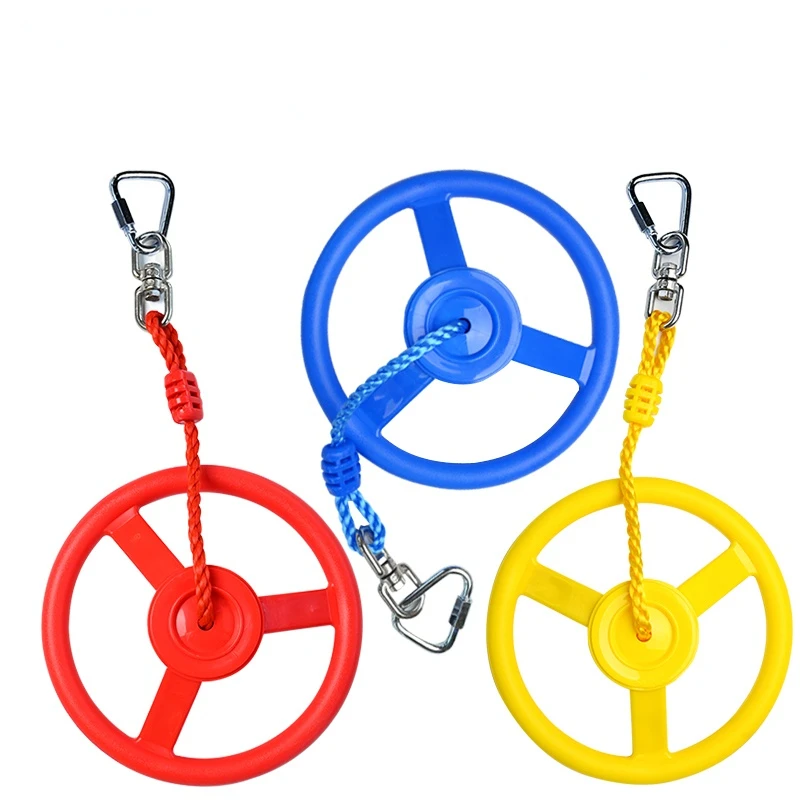 Outdoor Games for Kids Steering Wheel Climbing Rope Outdoor Indoor Handshake Climbing Kids Swing Steering Wheel and Rope