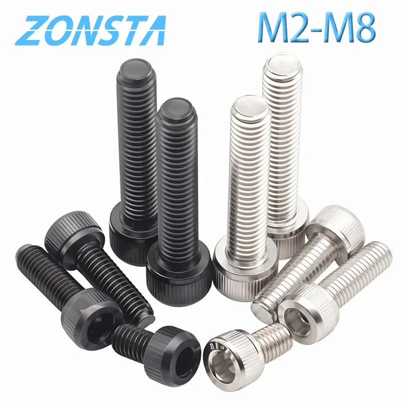 Hexagon Hex Socket Head Screw M3 M4 M5 M6 M8 M1.4M1.6 M2 M2.5 A2 304 Stainless Steel Cap Allen Head Blot Grade 12.9 Black DIN912