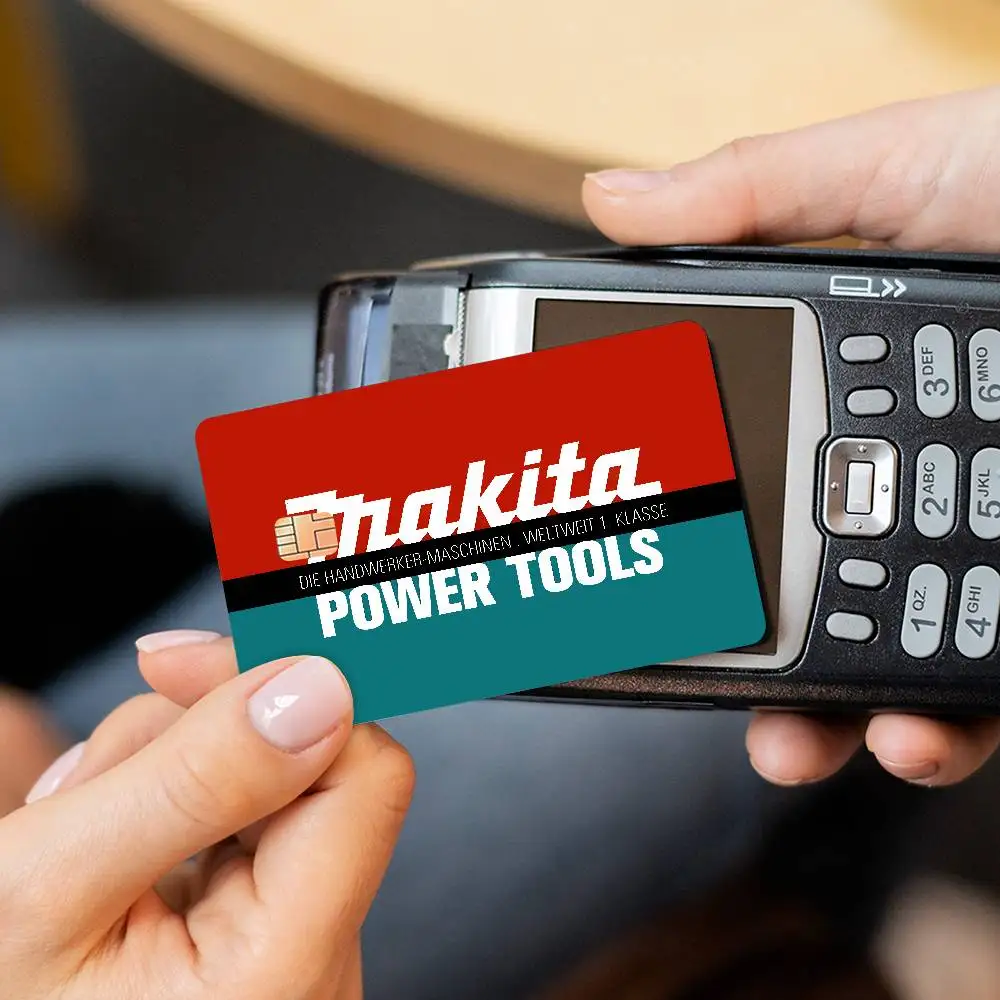 M-Makitas Tool Logo Credit Card Skin Stickers No Adhesive Residue Water Proof for VISA Credit Card Subway Access Card