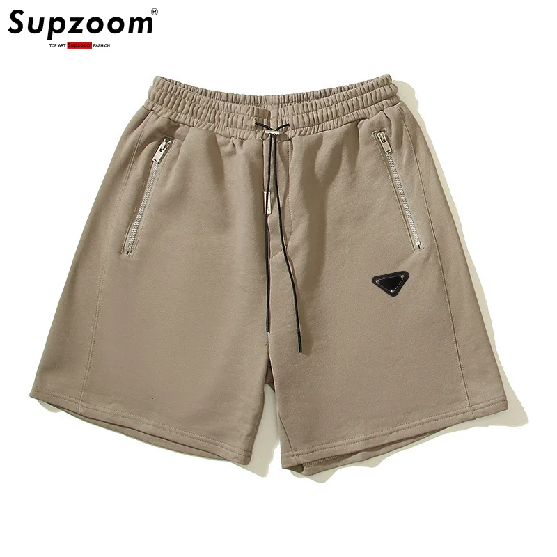 Supzoom 2024 New Arrival Top Fashion Cotton Elastic Waist Three-dimensional letters Trend Loose Legged Summer Casual Men Shorts