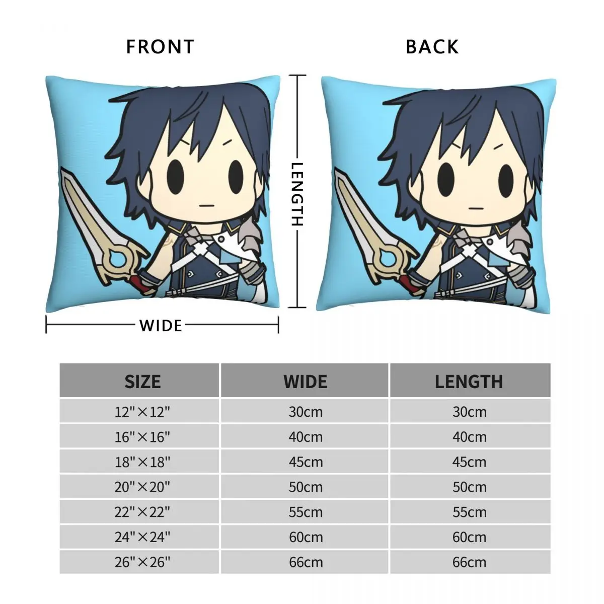 Fire Emblem Awakening Chrom Square Pillowcase Polyester Linen Velvet Pattern Decor Throw Pillow Case Room Cushion Cover 45x45