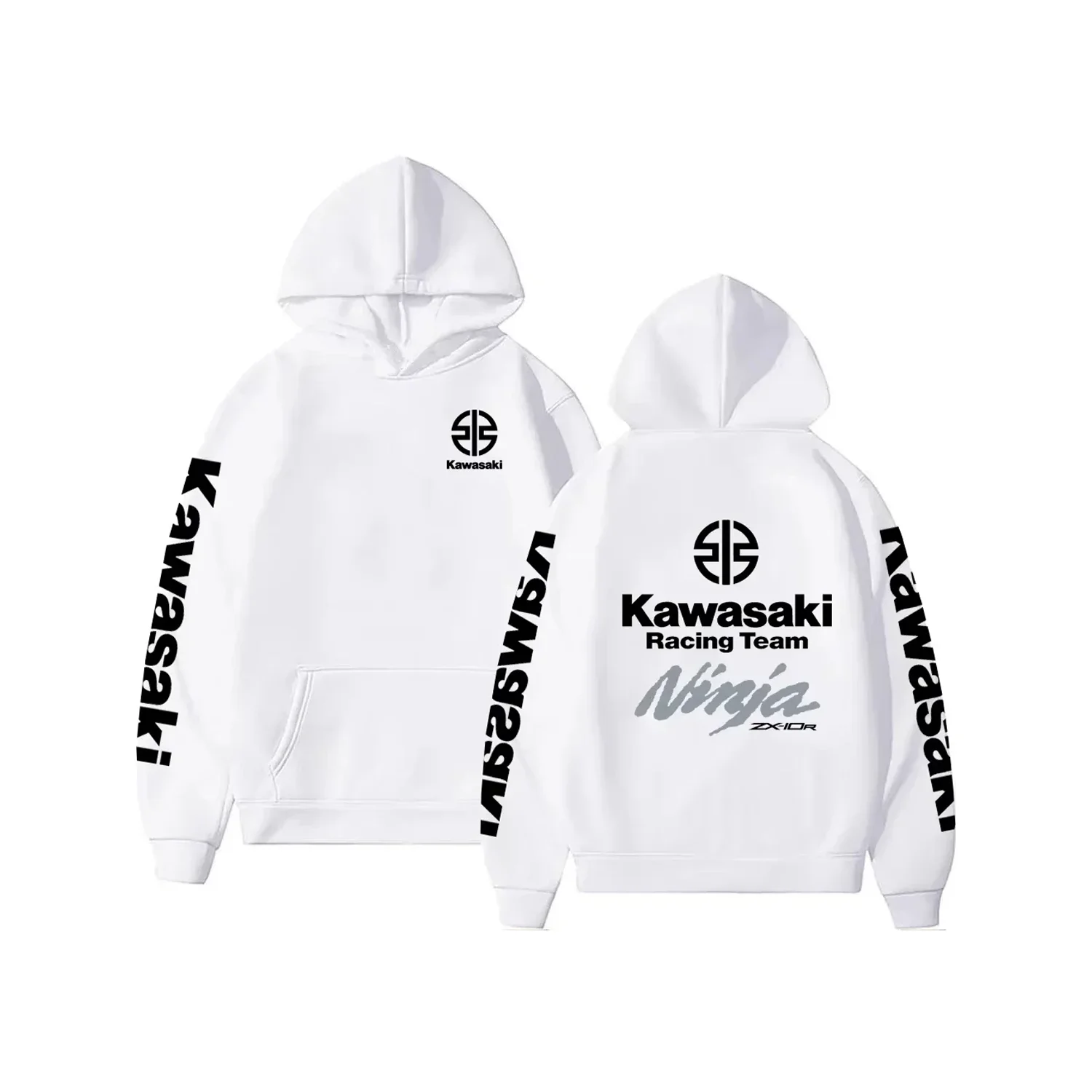 

Хлопковая толстовка Kawasaki Racing Ninja для взрослых, уличная одежда с капюшоном, унисекс, мотоциклетные толстовки, пуловеры, спортивный костюм, одежда