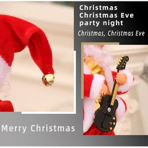 Santa Claus doll for children, electric musical, hip Dancing, playing guitar, ornament with music, party decoration, gift for Christmas 8 Main Sales Santa Dance - №2